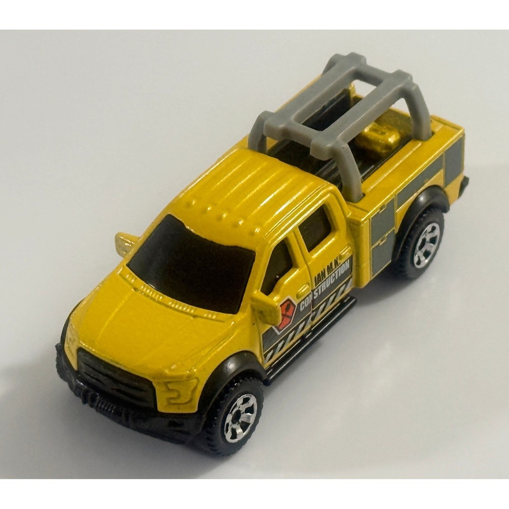 MATCHBOX 2015‎ FORD F-150 CONTRACTOR TRUCK Yellow IAN Construction 2016 loose